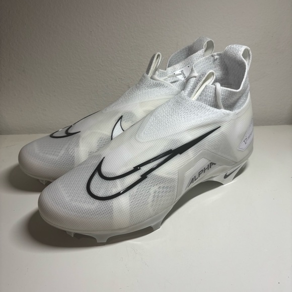 NEW NIKE Alpha Menace Elite 3 Pure Platinum Football Cleats Mens Size 13